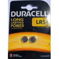 Duracell LR54 AG10 Alkaline Battery - cards of 2